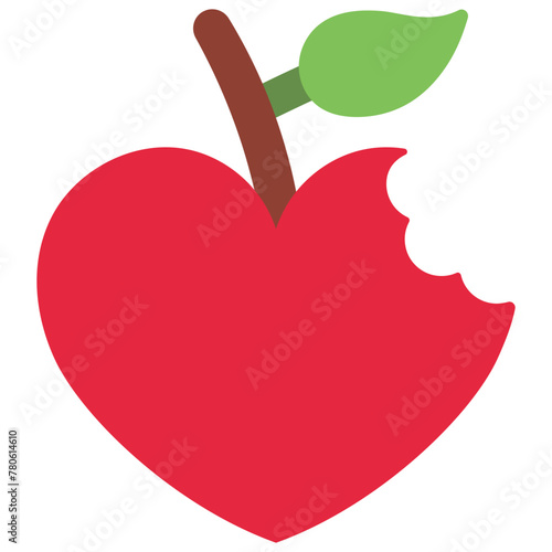 Heart Shape Apple Icon