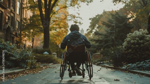 A person advocating for disability rights and accessibility, promoting inclusive policies and accommodations for people with disabilities in all aspects of society. photo