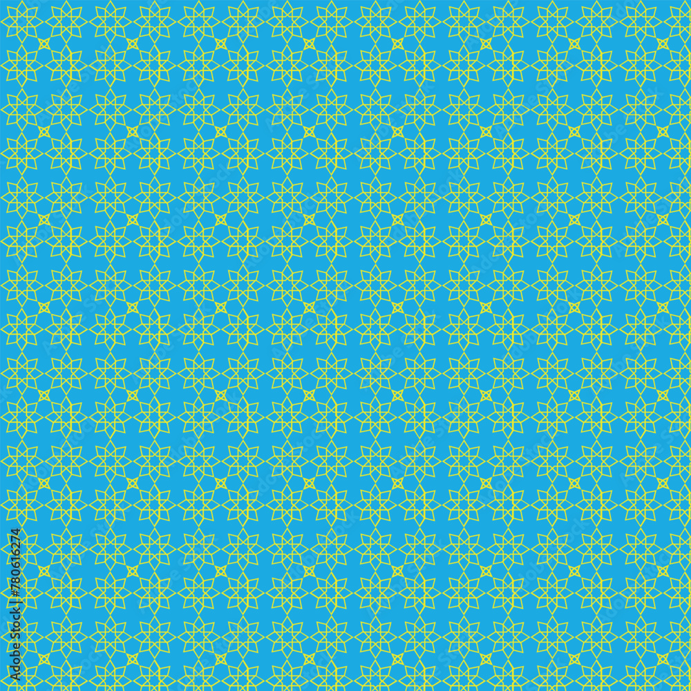 Yellow Flowers over Sky Blue Sheet Cloth Pattern for textile Yellow Flowers over Sky Blue Sheet Cloth Pattern for textile