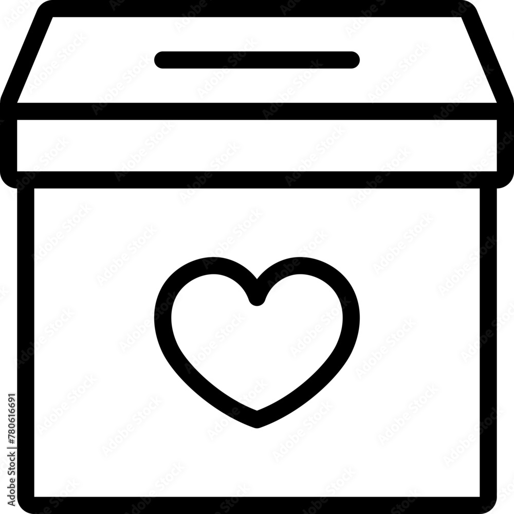 Charity Donation Box Icon