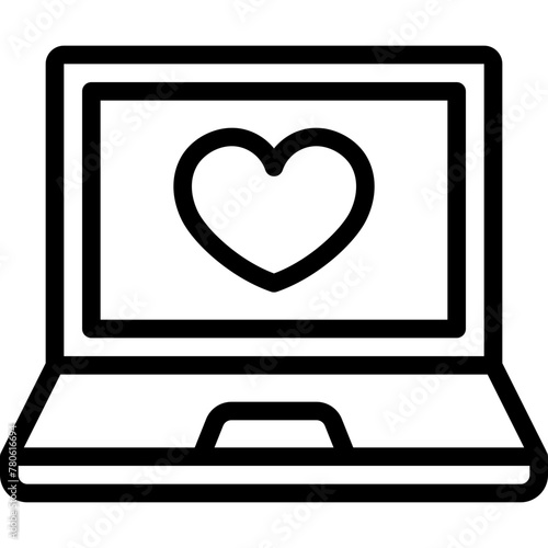 Dating Website Laptop Icon