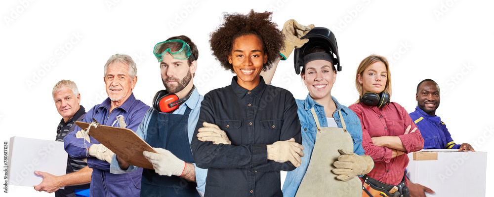 Mitarbeiter aus Fertigung als Industrie Konzept Mitarbeiter aus Fertigung als Industrie Konzept