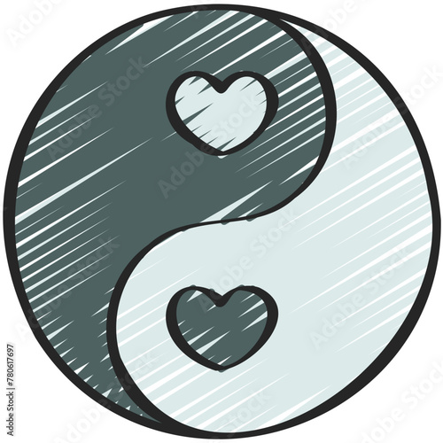 Love Ying And Yang Icon