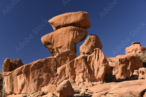 Picturesque rock formations around Tafraoute, Anti-Atlas, Morocco photo