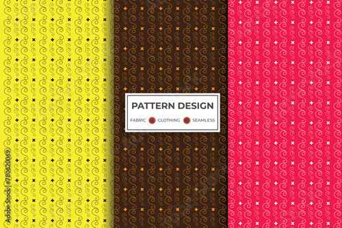 Creative and modern fabric, clothing, and seamless pattern design. Vector pattern illustration. (ID: 780620069)