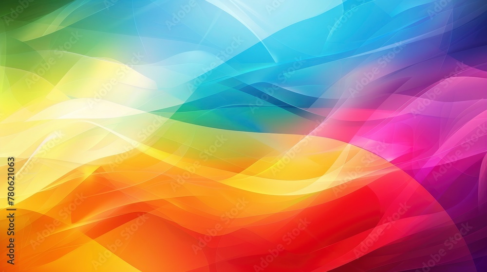 Abstract background with colorful geometric shapes and curves, rainbow color palette, soft lighting, modern design style. Abstract background with colorful geometric shapes and curves, rainbow color palette, soft lighting, modern design style.