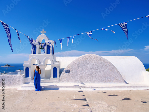 Transfiguration of Sotiros Christos Chapel, Oia Village, Santorini (Thira) Island, Cyclades, Greek Islands photo