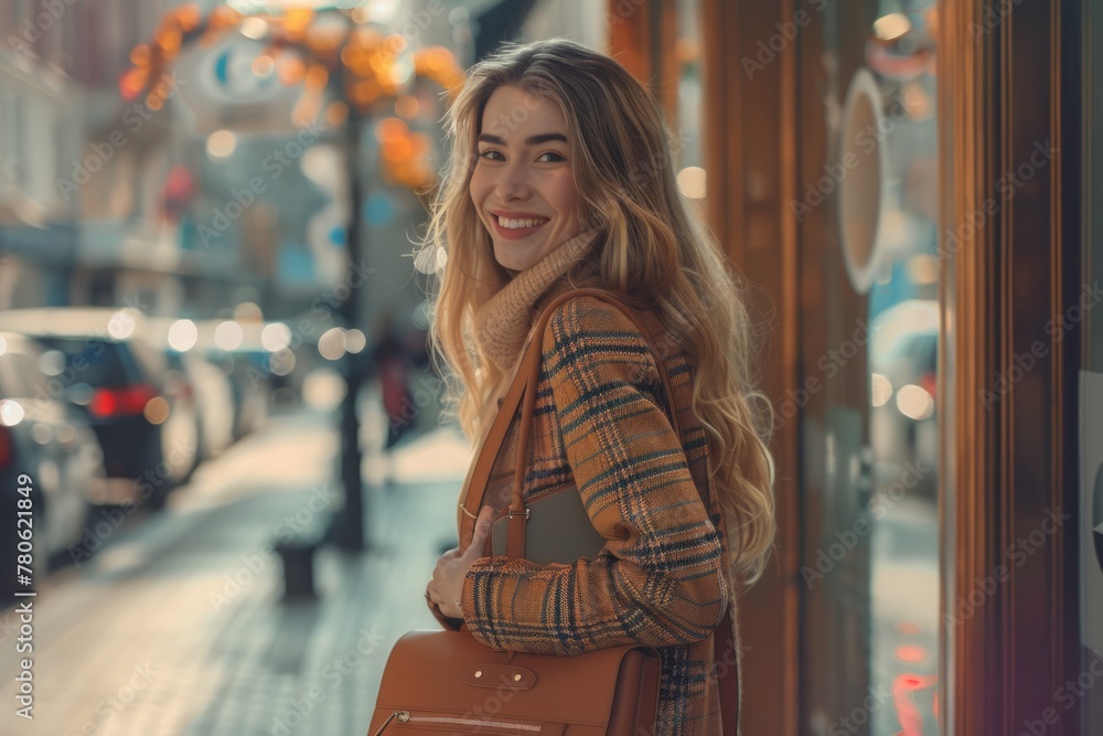 Stylish Street Vibes: Beautiful Fashion Influencer Showing Off Modern Outfit of the Day Stylish Street Vibes: Beautiful Fashion Influencer Showing Off Modern Outfit of the Day