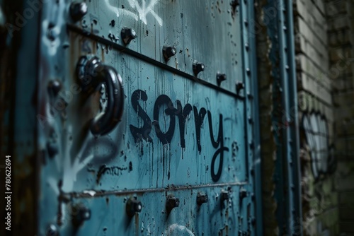 the word  sorry  conveys remorse and empathy  seeking forgiveness and reconciliation in personal