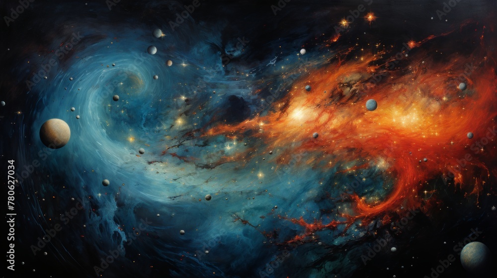 A close up exploration of a dazzling universe filled with shimmering constellations and galaxies A close up exploration of a dazzling universe filled with shimmering constellations and galaxies