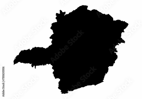Minas Gerais State silhouette map photo