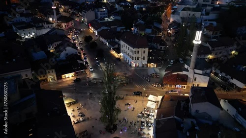 The capital of Bosnia and Herzegovina, Sarajevo City in the evening.