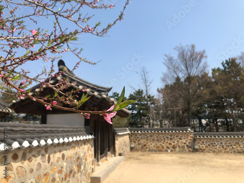 Korean traditional architectural scenery photos photo