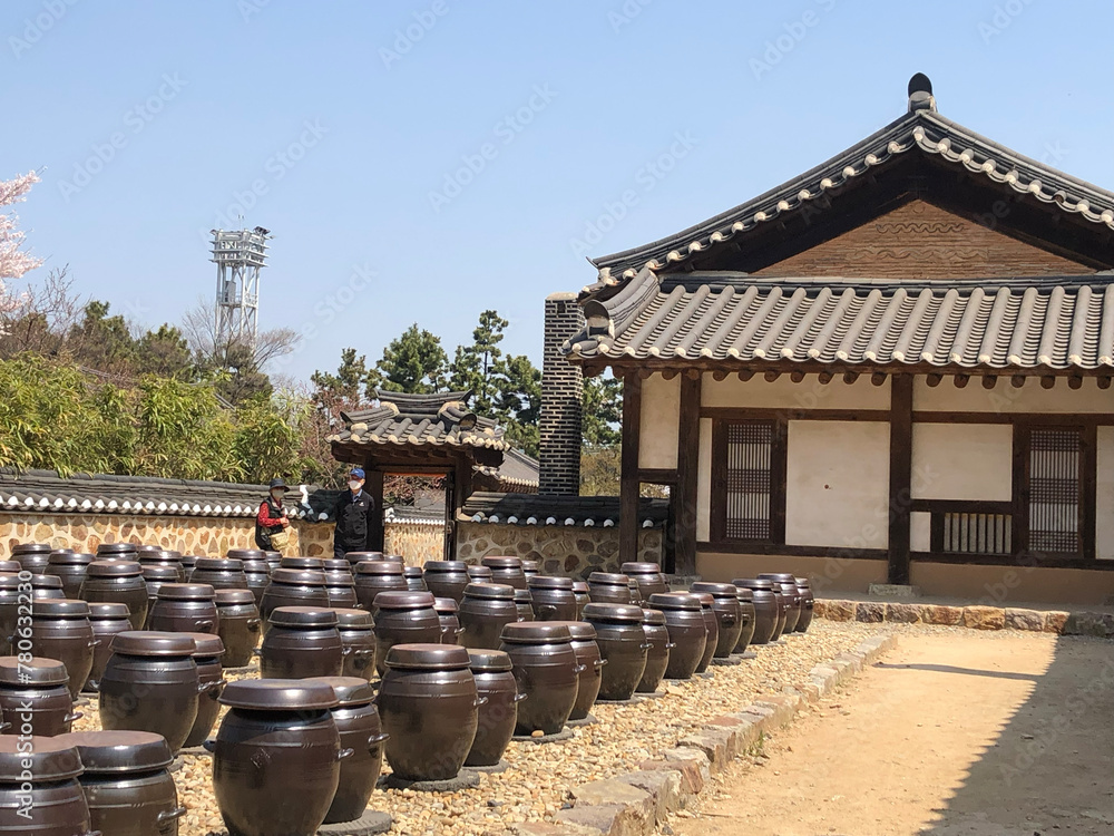Obraz premium Korean traditional architectural scenery photos