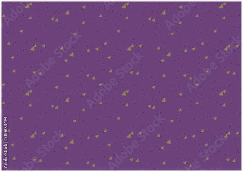 三角と点のシームレスな背景（紫）