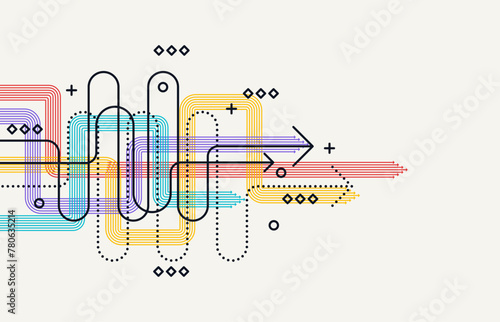 Abstract arrow direction. Technology background. High speed. Hi-tech