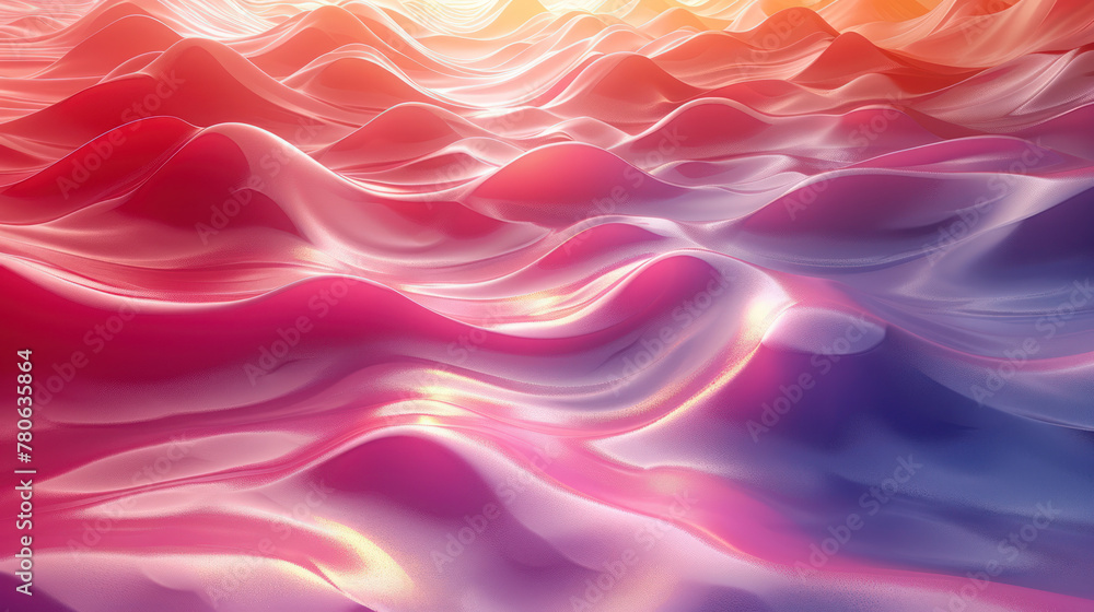 Waves Painting With Sun in Background Waves Painting With Sun in Background