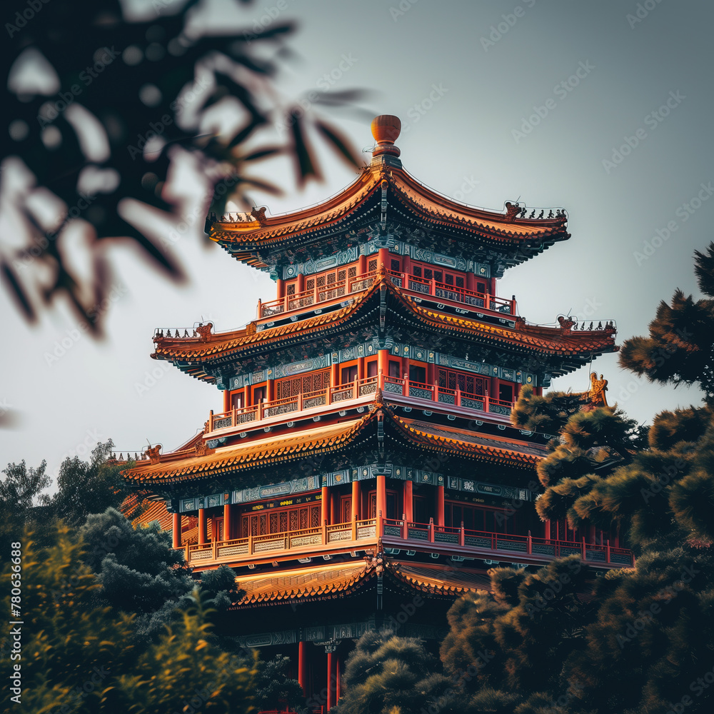 Chinese ancient building loft,created with Generative AI tecnology. Chinese ancient building loft,created with Generative AI tecnology.