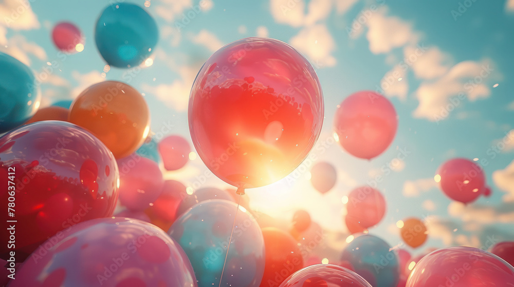 Bunch of Balloons Floating in the Air Bunch of Balloons Floating in the Air