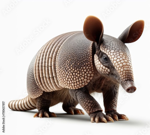 Image of isolated armadillo against pure white background, ideal for presentations  © robfolio