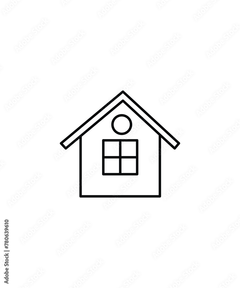 home icon, vector best line icon. home icon, vector best line icon.