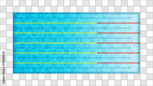 Wallpaper Mural Olympic swimming pool, top view, vector illustration Torontodigital.ca