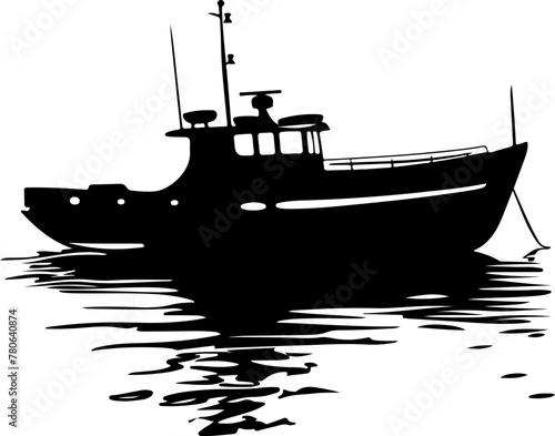 fishing boat silhouette