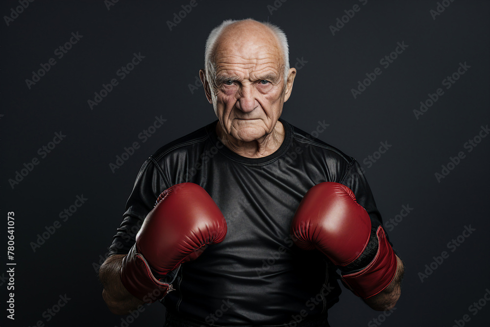 Boxer in a ring boxing match throws a powerful punch created with generative AI technology Boxer in a ring boxing match throws a powerful punch created with generative AI technology