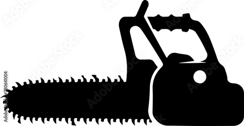 Chainsaw for pruning, simple silhouette
