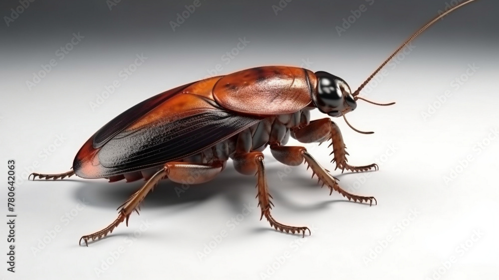 Cockroach, Cockroaches Close Up on White Background Cockroach, Cockroaches Close Up on White Background