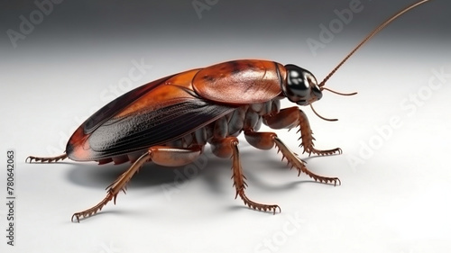 Cockroach, Cockroaches Close Up on White Background © LeoArtes