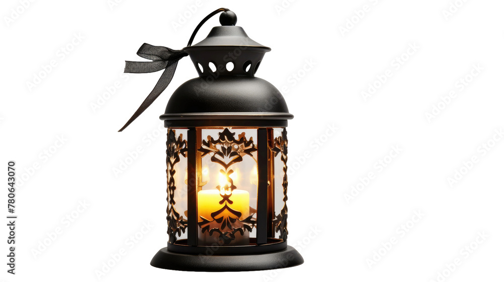 Black Lantern isolated on white background Black Lantern isolated on white background