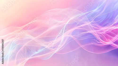 Softly Flowing Melody of Pastel Hues - Ethereal Abstract Background for Relaxation and Serenity