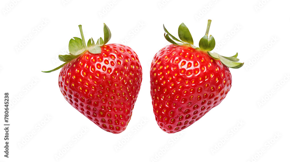 Two strawberries isolated on white background Two strawberries isolated on white background