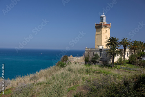 Morocco view of the city of Tangier on a sunny spring day.