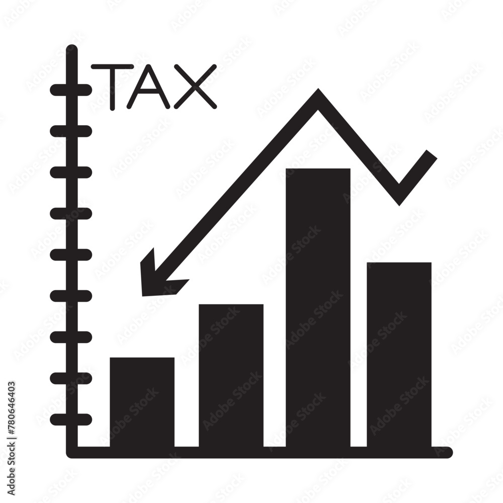 tax day statistics icon tax day statistics icon