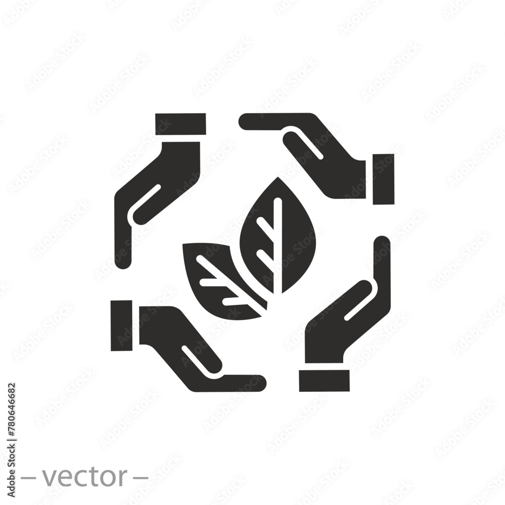 clean future icon, join the environment protection, save ecology volunteer team, flat symbol on white background - vector illustration clean future icon, join the environment protection, save ecology volunteer team, flat symbol on white background - vector illustration