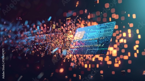 Futuristic credit card disi...
