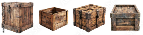 Wooden Box Of Hyperrealistic Highly Detailed Isolated On Transparent Background Png