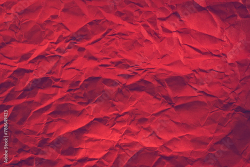 Red Paper Texture background. Crumpled Red paper abstract shape background.