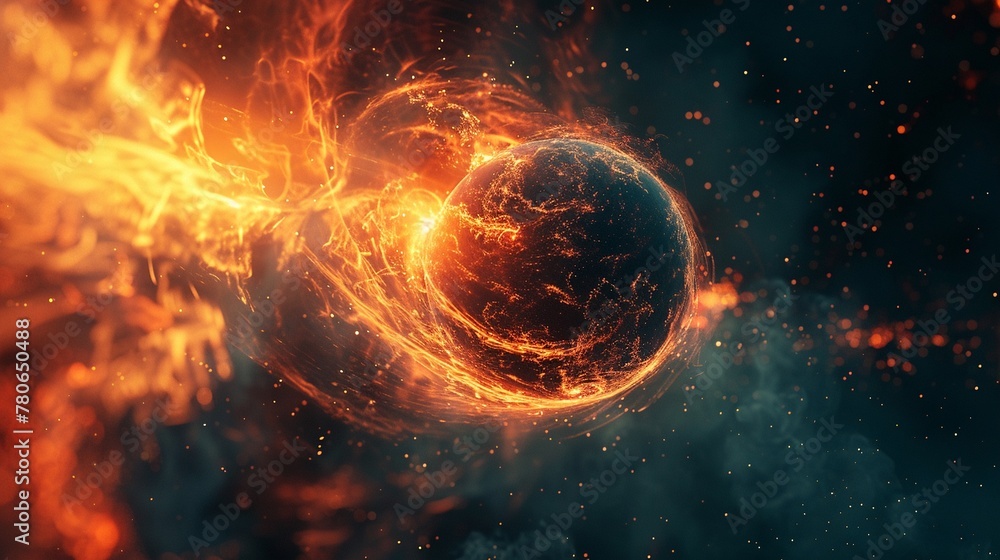 A blazing orb streaking through the darkness, leaving a trail of light behind ,close-up,ultra HD,digital photography A blazing orb streaking through the darkness, leaving a trail of light behind ,close-up,ultra HD,digital photography