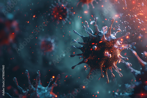 Viruses for use as a medical and health background.