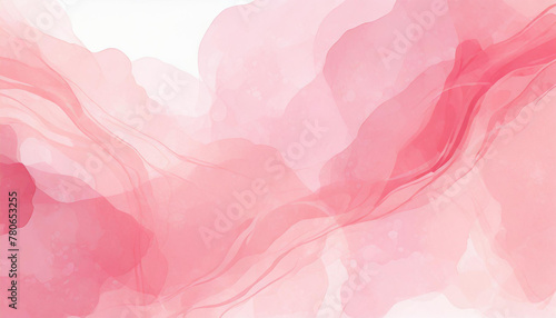 Pink Watercolor Marble Ink Abstract Background. Wallpaper. Gradient Backdrop.  Illustration. Valentine's Day. Wedding. Decoration © richard