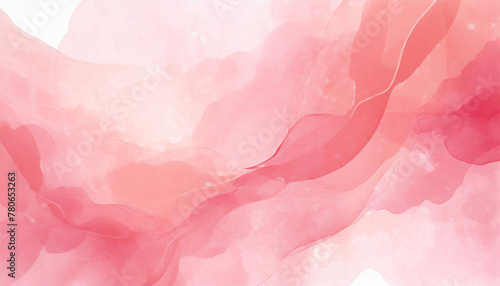 Pink Watercolor Marble Ink Abstract Background. Wallpaper. Gradient Backdrop.  Illustration. Valentine's Day. Wedding. Decoration © richard