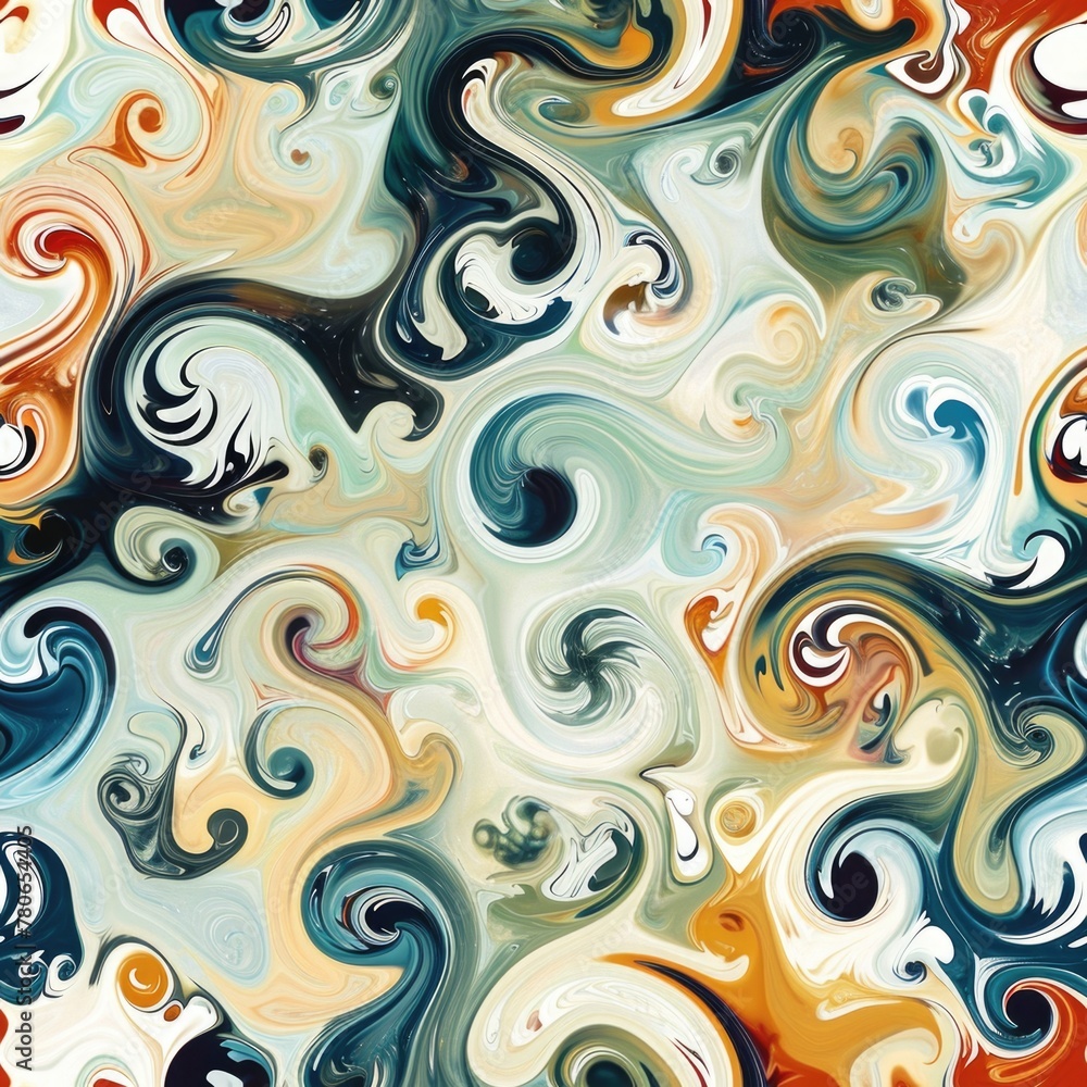 Abstract swirls and curls in a whimsical, dreamy style. seamless Abstract swirls and curls in a whimsical, dreamy style. seamless