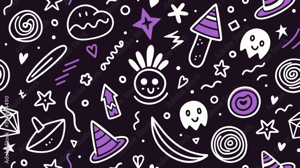 Fun black line doodle Fun black line doodle
