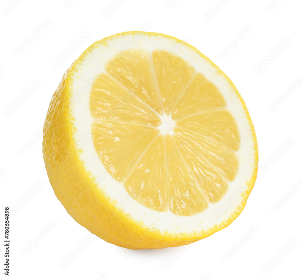 Half of fresh lemon isolated on white Half of fresh lemon isolated on white