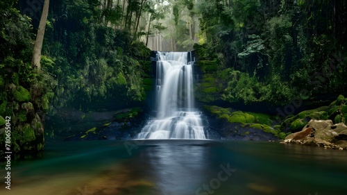 Serenity Cascade  An Enchanted Waterfall in Goias. Concept Nature Photography  Waterfalls  Goias  Scenic Serenity  Brazilian Landscapes