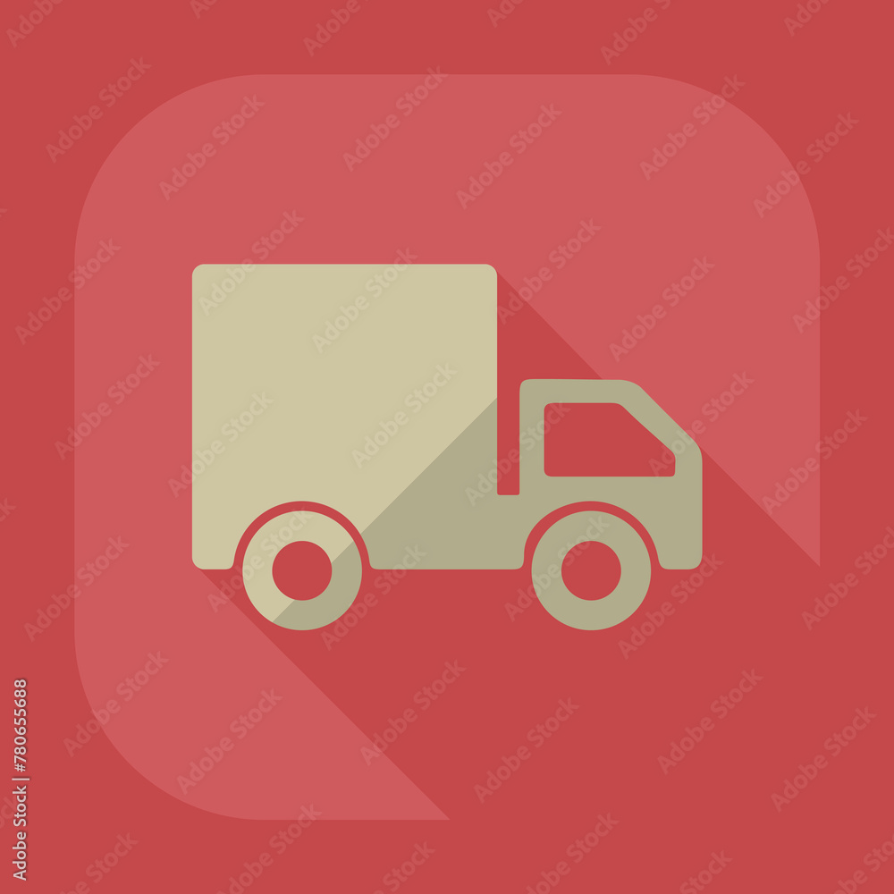 Flat modern design with shadow icon car vector image