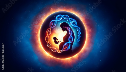 The connection between mother and fetus through DNA.